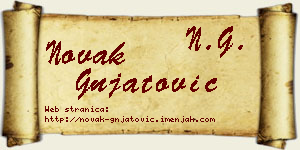 Novak Gnjatović vizit kartica